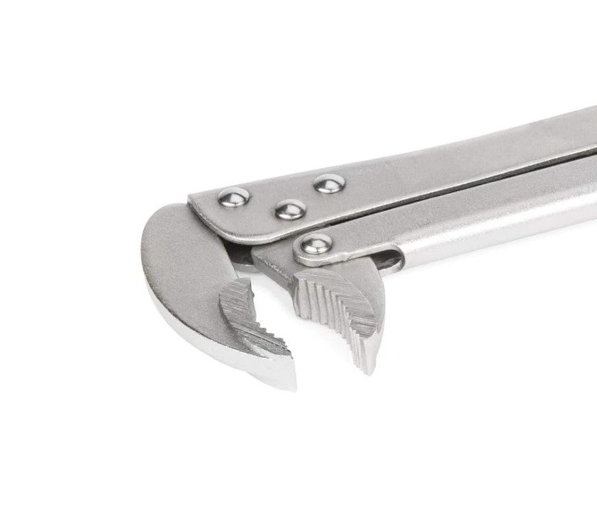 90° Long Vice Grip Plier Locking Angled Needle Nose 10" Carbon Steel | Right Angle Extended Reach Locking Pliers for Tight Spaces Pipes Wires Bolts | Quick Release Jaws Non-Slip Grip - UAE Mechanics Welding Tools